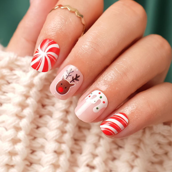 Artificial nails with modern night motif Kalsten