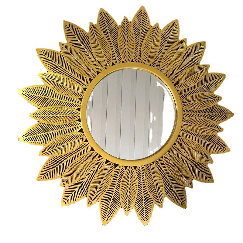 Decorative Round Floral Wall Mirror Kalsten