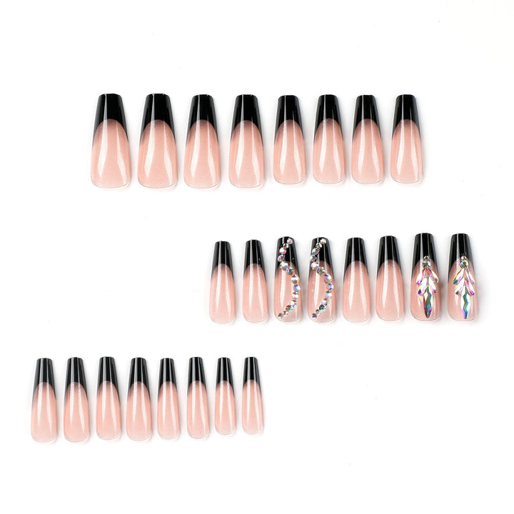 Artistic stiletto nails with glitter embellishments Kalsten