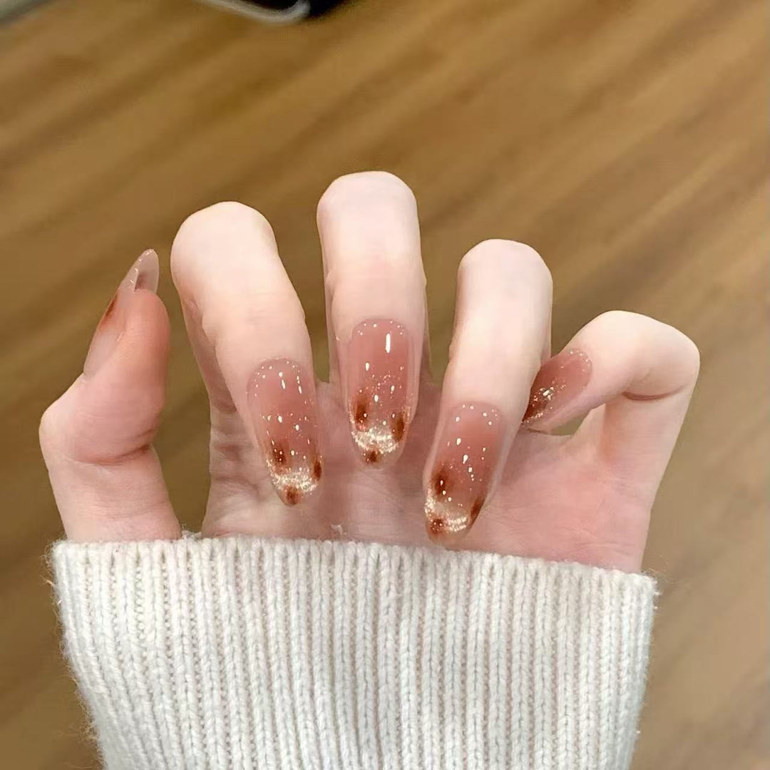Elegant Ombre Glitter Press-On Nails Kalsten