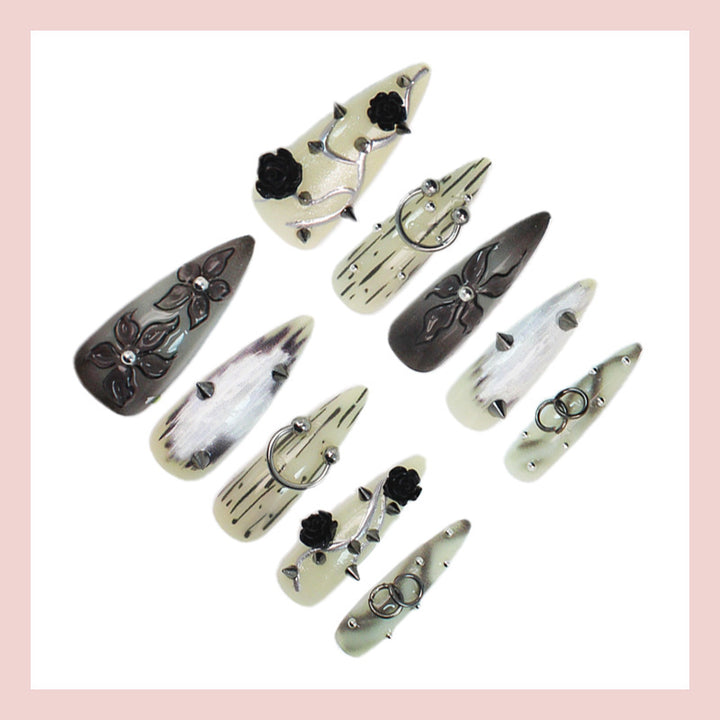 Nail set with creative Halloween motifs and high-quality embellishments Kalsten