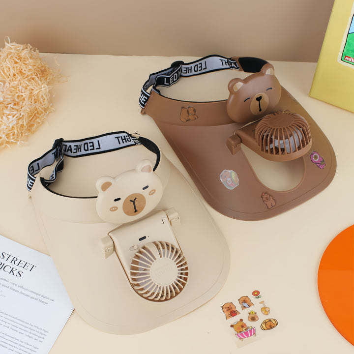 Women's Portable Neck Fan with Cute Bear Design Kalsten