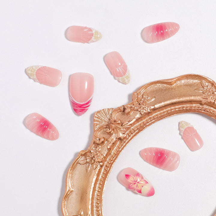 Elegant Floral-Themed Press-On Nail Set Kalsten