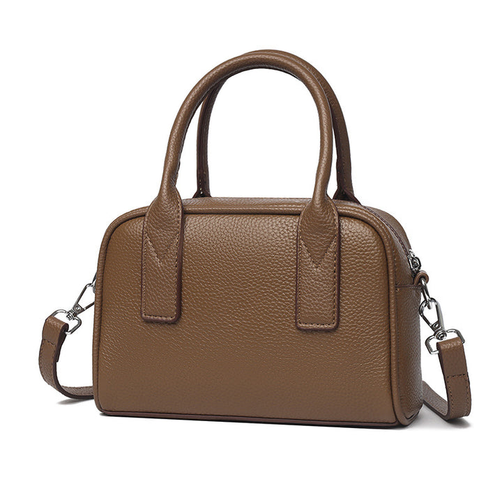 Textured Leather Mini Handheld Satchel Kalsten