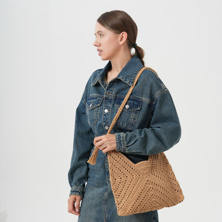 Hand-knotted Macrame Shoulder Bag Kalsten