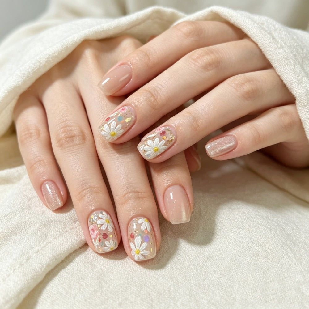 Floral Press-On Nail Set Kalsten