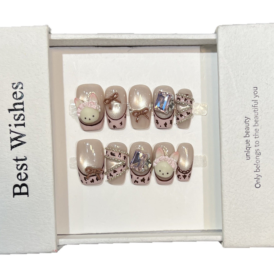 Whimsical Animal-Themed Press-On Nail Set Kalsten