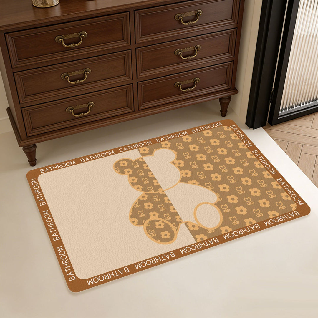 Geometric Patterned Memory Foam Bath Mat Kalsten