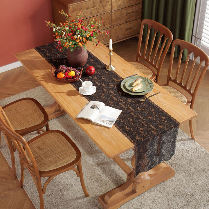 Elegant Floral Lace Table Runner