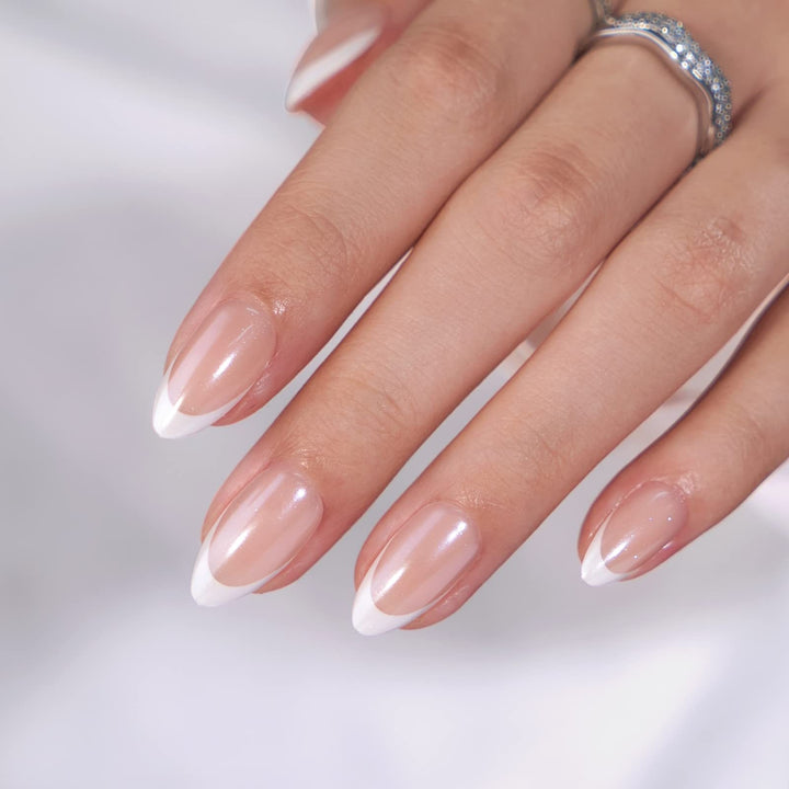 Elegant French Tip Nail Enhancements Kalsten
