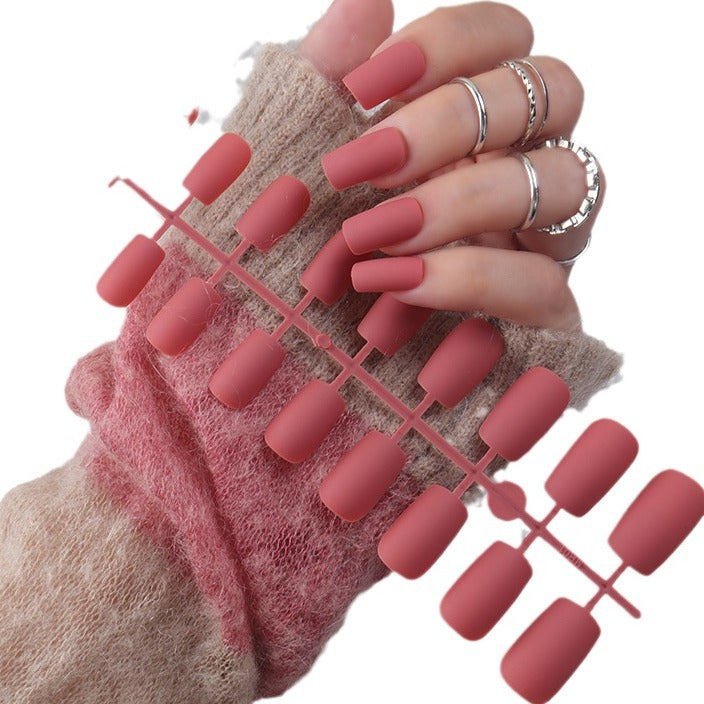Matte Finish Long Stiletto Press-On Nails Kalsten