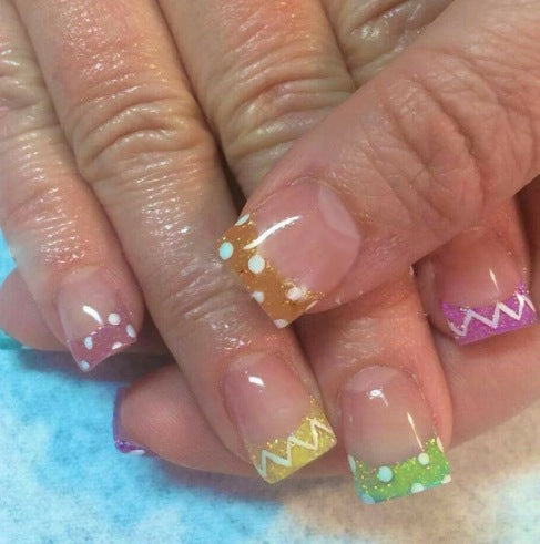 Decorative French Tip Nail Art Kalsten
