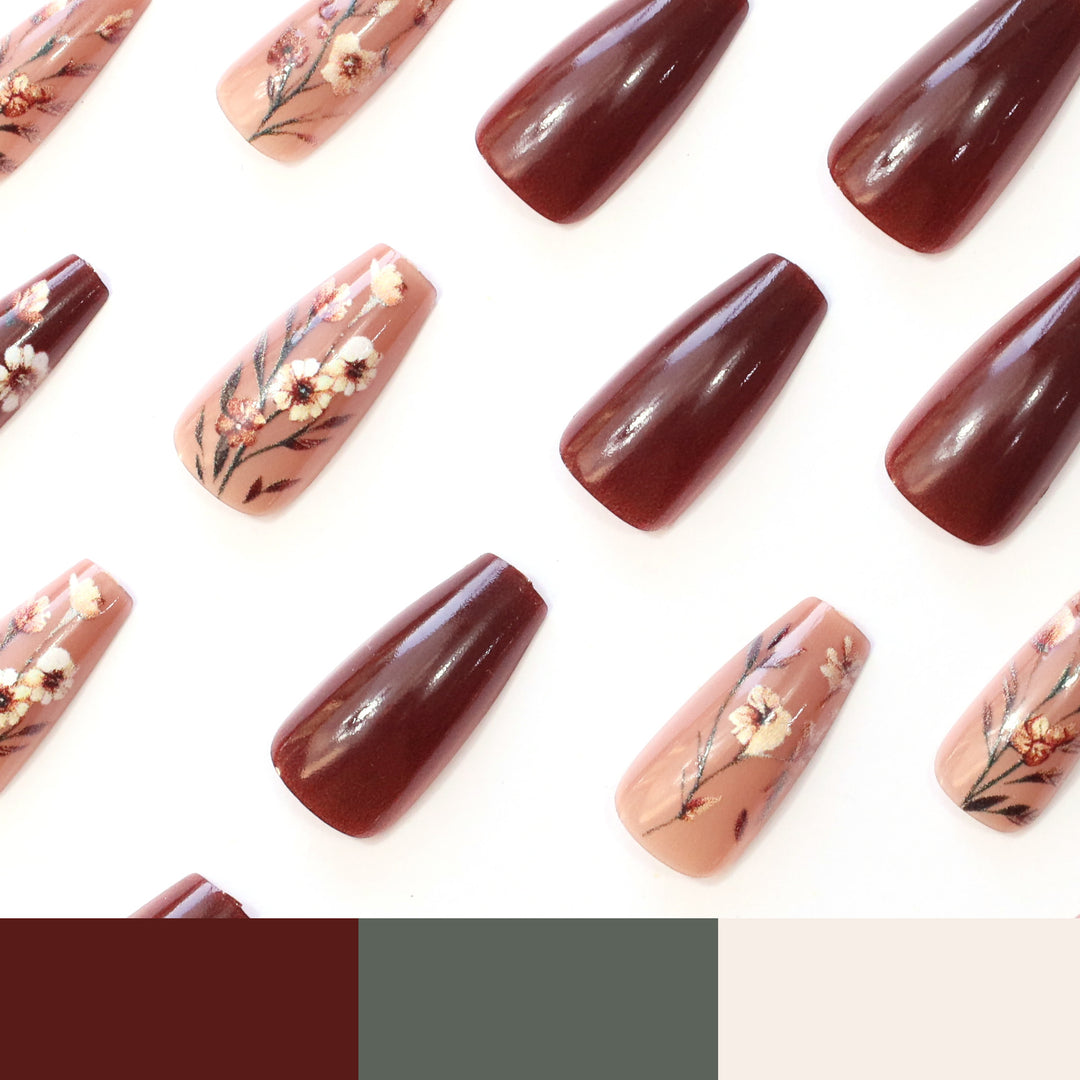 Floral Art Decorative Nail Enhancements Kalsten