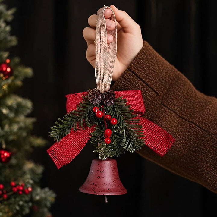 Festive Christmas bell with pine cone decoration Kalsten
