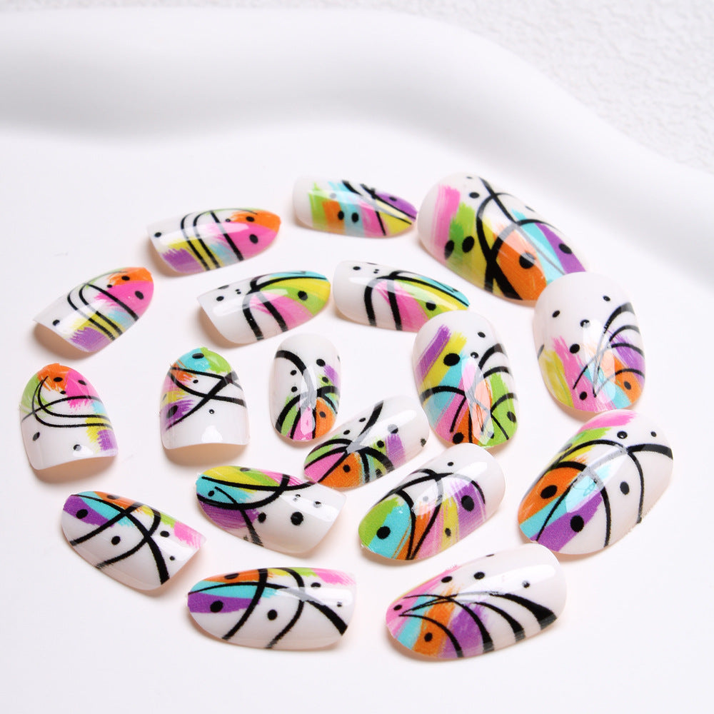 Artistic Abstract Pattern Press-On Nails Kalsten