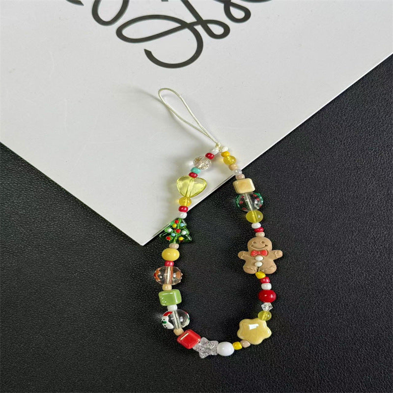 Festive Beaded Charm Phone Lanyard Kalsten