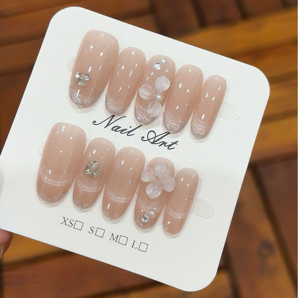 Floral Elegant Press-On Nail Set Kalsten