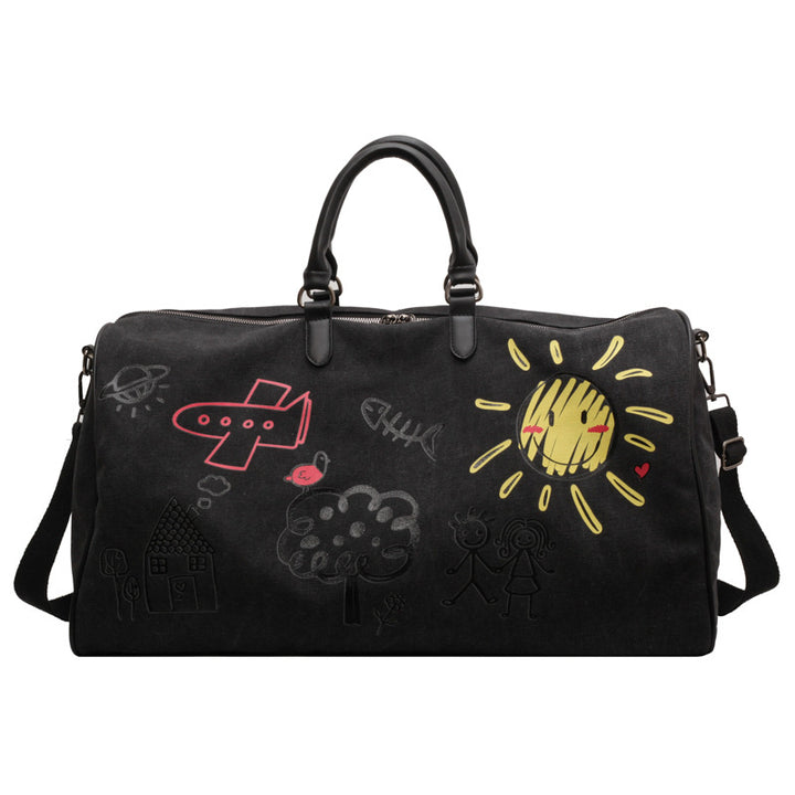 Playful Illustrated Weekend Duffle Bag Kalsten