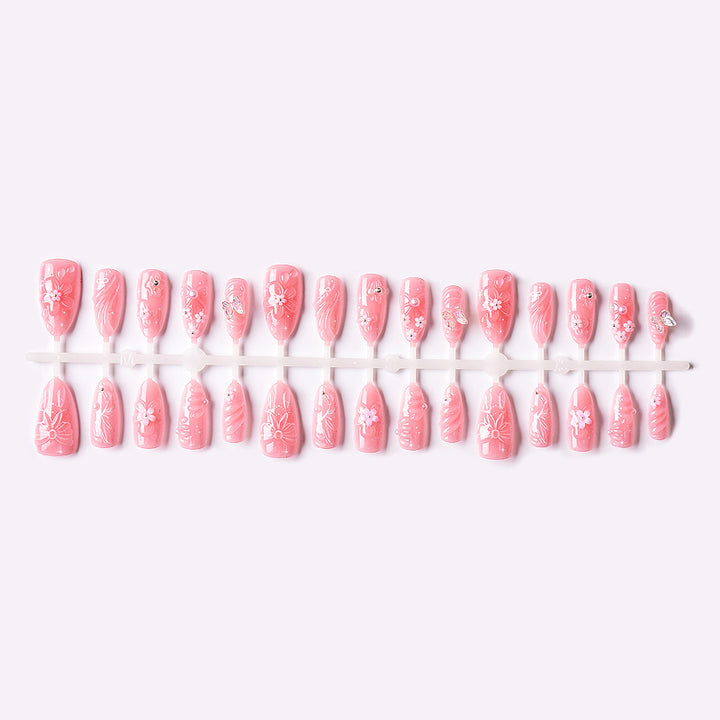 Floral Artistry Press-On Nails