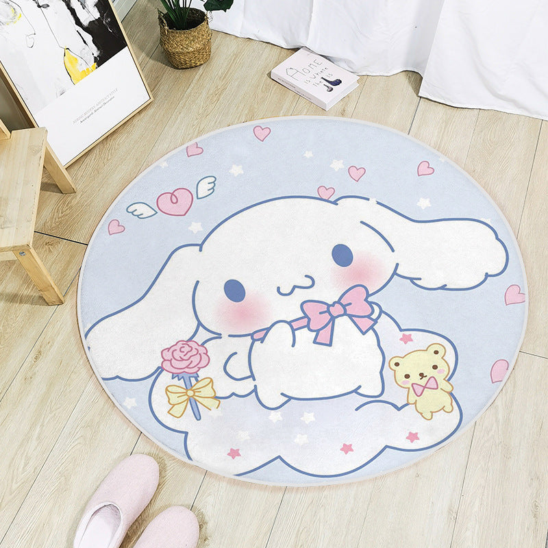 Cute Cartoon Bunny-Themed Area Rug