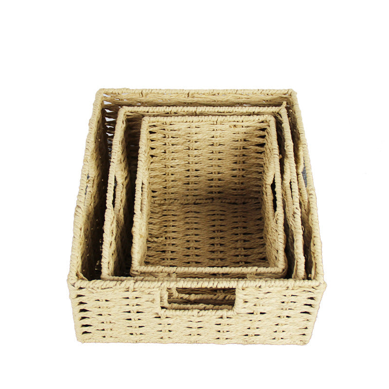 Natural Fiber Rectangular Storage Basket Kalsten