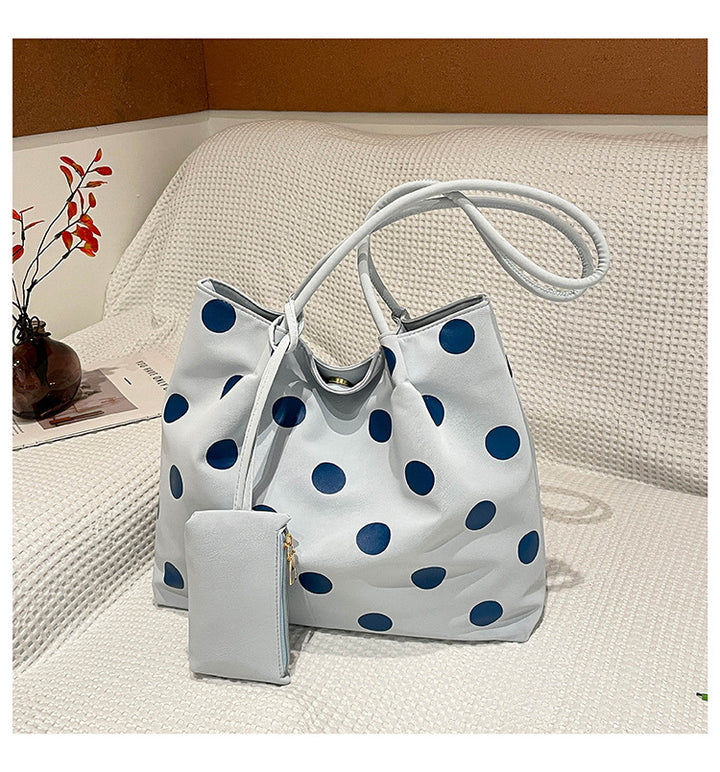 Spacious Polka Dot Tote Bag
