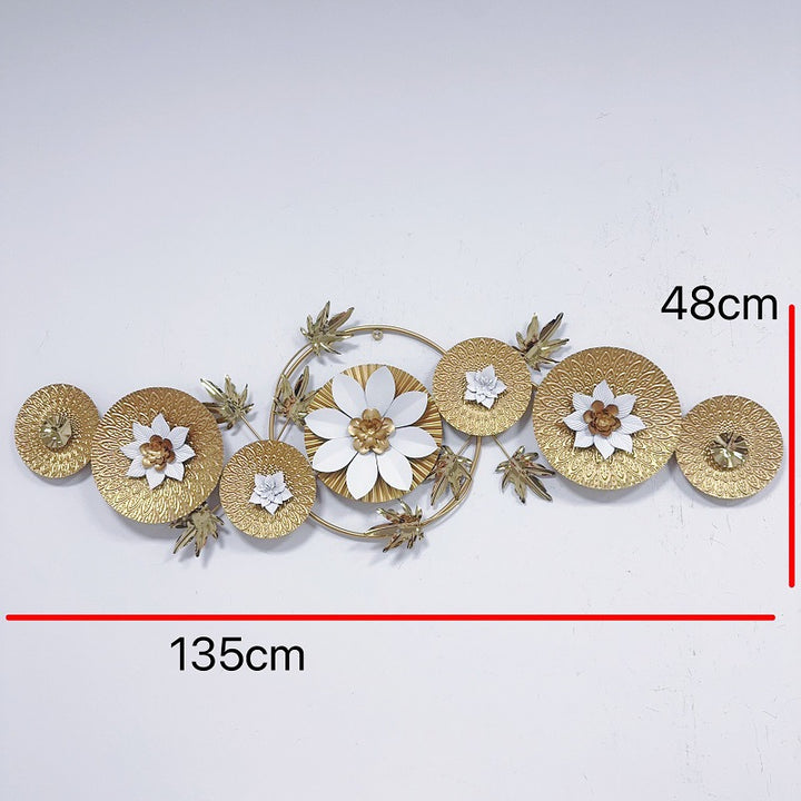 Elegant Floral Metal Wall Sculpture Kalsten