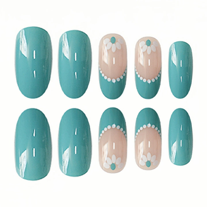 Decorative Floral Gel Press-On Nails Kalsten