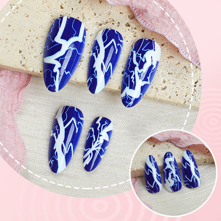 Artistic Lightning Bolt Press-On Nail Set Kalsten