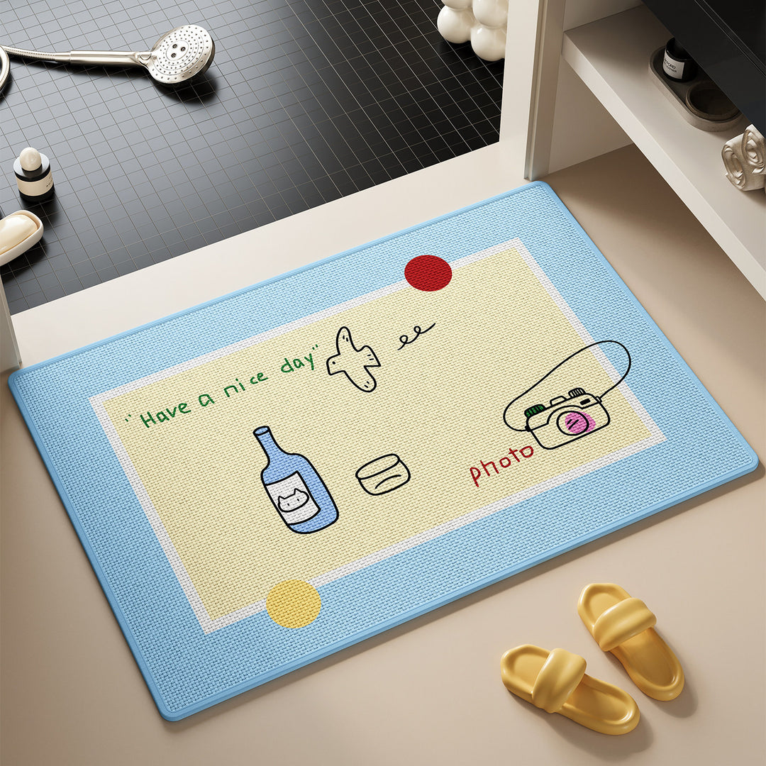 Cute Cat-Themed Bath Rug Kalsten