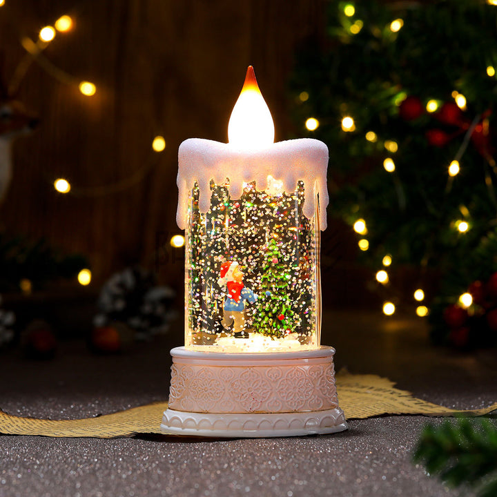 LED Illuminated Snow Globe Candle Decoration Kalsten