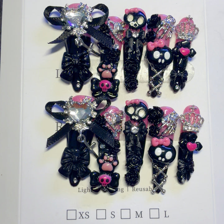 Decorative Gothic-Inspired Hair Clips