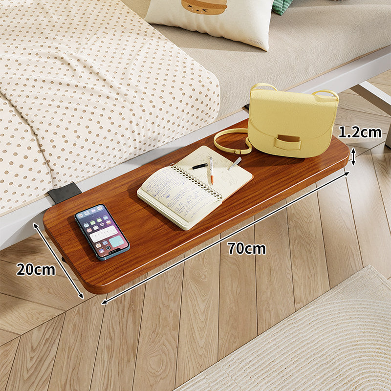 Clamp-On Floating Bedside Shelf with Bamboo Top and Slim Profile