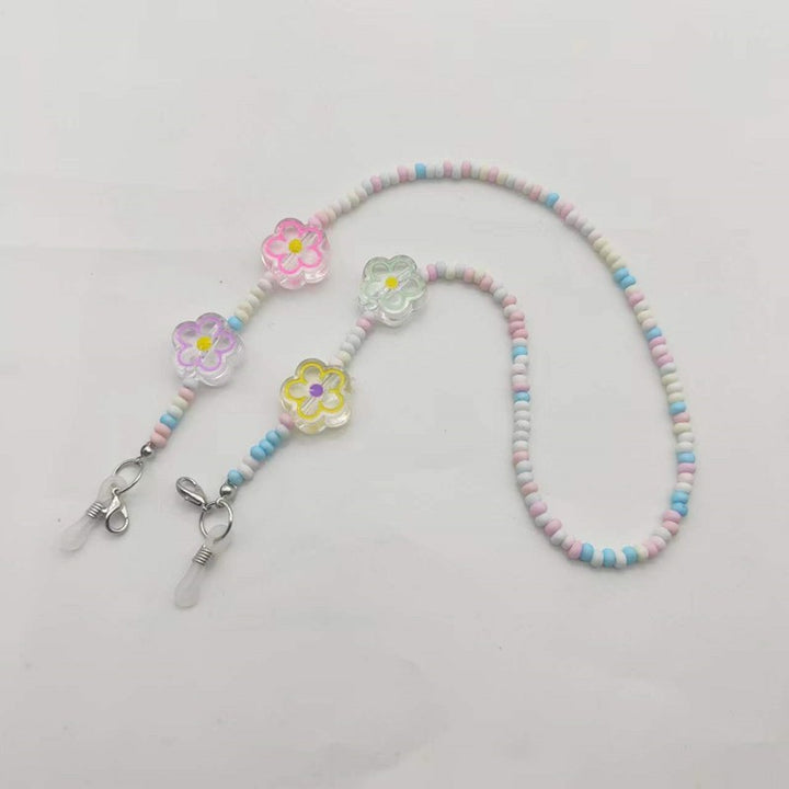 Playful glasses holder chain with flower pendants Kalsten