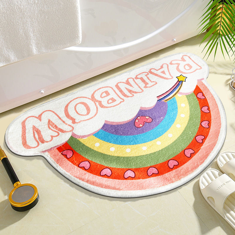 Rainbow-Themed Soft Bathroom Mat