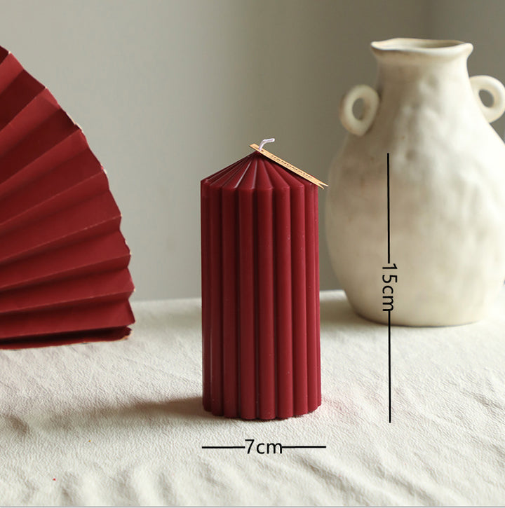 Twisted Spiral Taper Candle Pair Decorative Scented Home Accent
