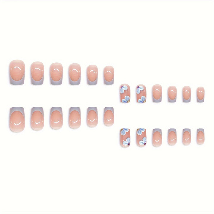 Artistic Floral Acrylic Press-On Nails Kalsten
