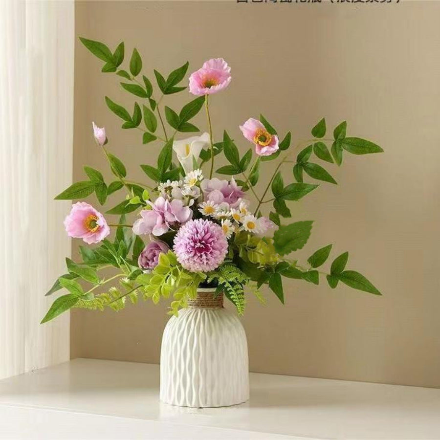 Elegant Floral Arrangement in Textured Vase