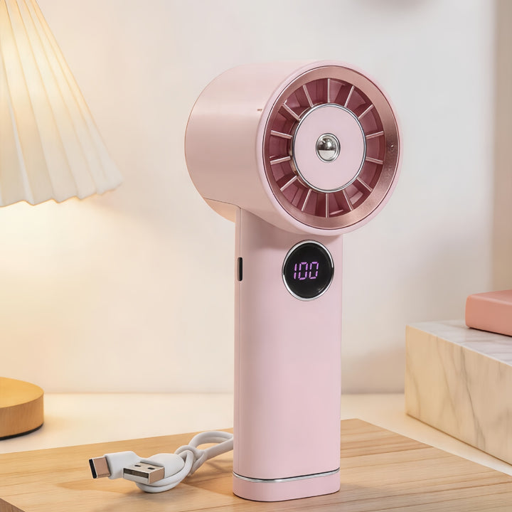 Portable Battery Handheld Fan with Digital Speed Display Kalsten