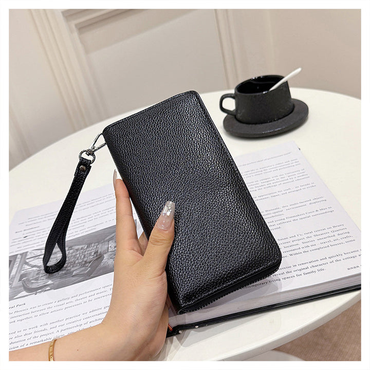 Compact RFID-Blocking Zipper Wallet