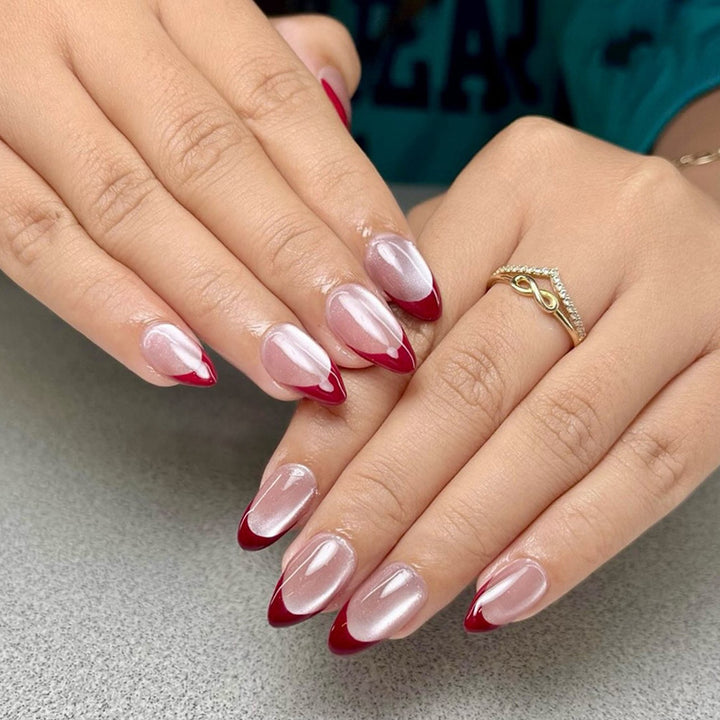 Noble Stiletto Fake Nails with Glossy Finish and Gradient Kalsten
