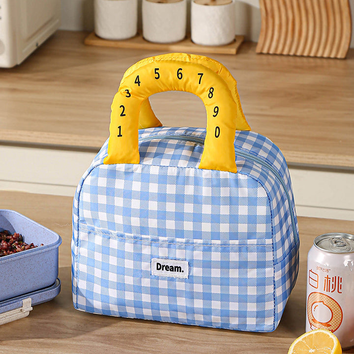 Insulated Lunch Bag with Colorful Handles Kalsten