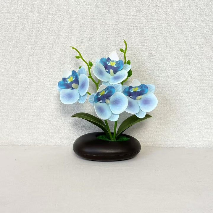 Elegant Faux Orchid Flower Arrangement for Indoor Decor
