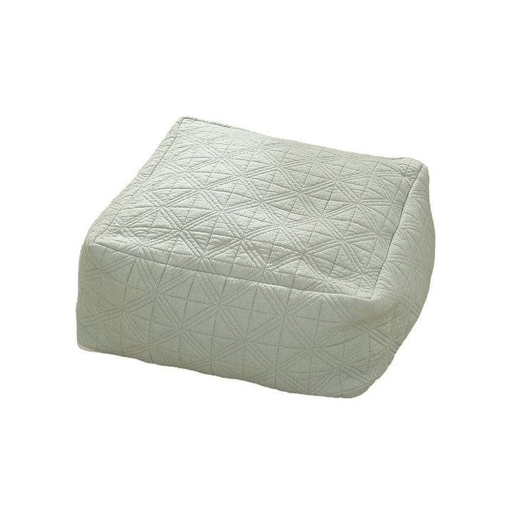 Padded floor seat pouf made of quilted cotton blend Kalsten