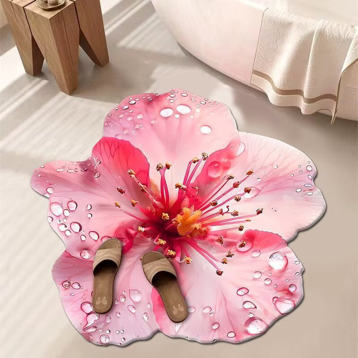 Artistic Floral Bath Mat