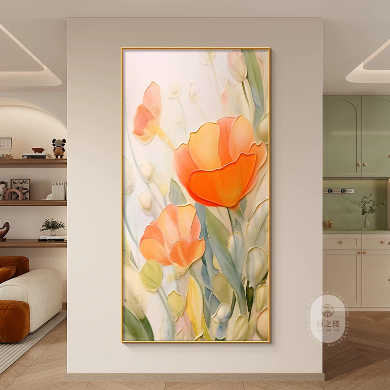 Artistic Textured Floral Canvas Artwork for Interiors