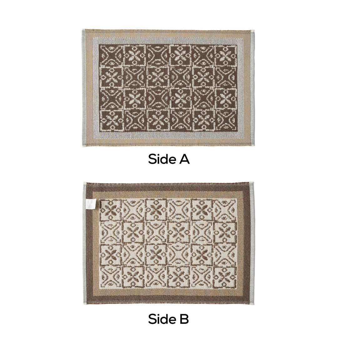 Reversible jacquard scarf with ornamental weaving pattern Kalsten