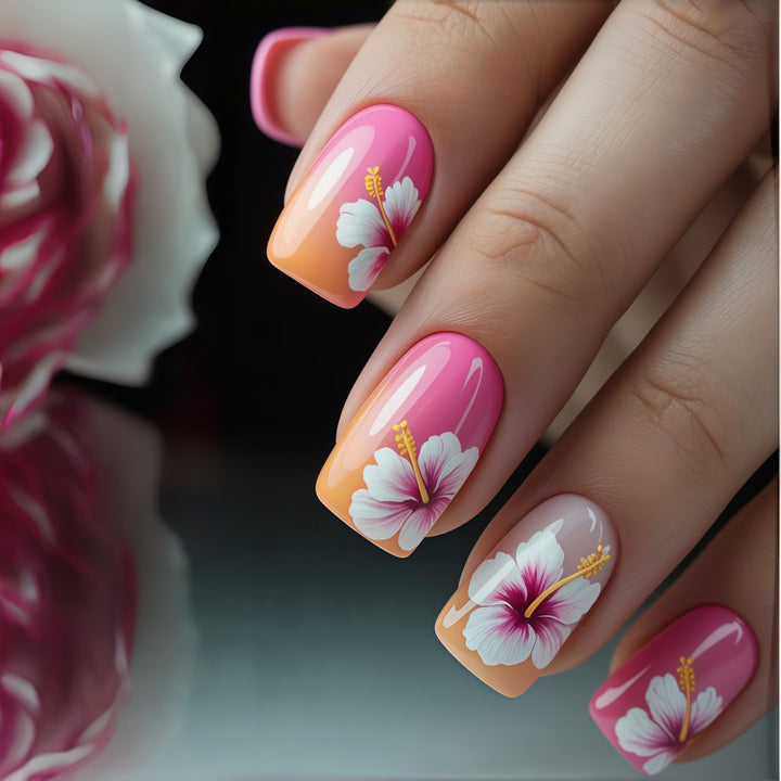 Floral Artificial Nails Kalsten