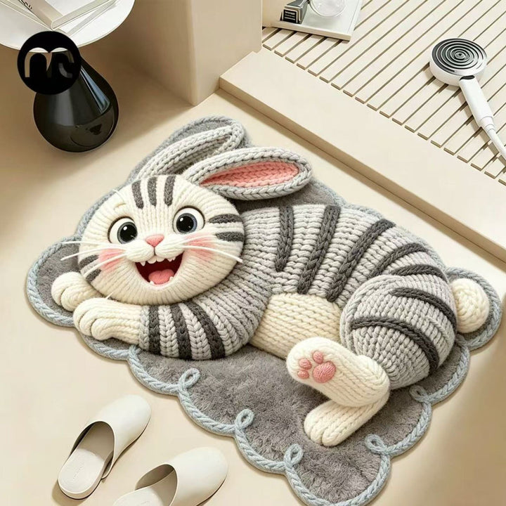 Cartoon Cat Decorative Rug for Interiors