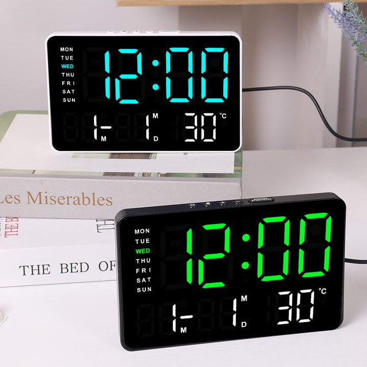 Digital Wall Clock with Temperature and Date Display Kalsten